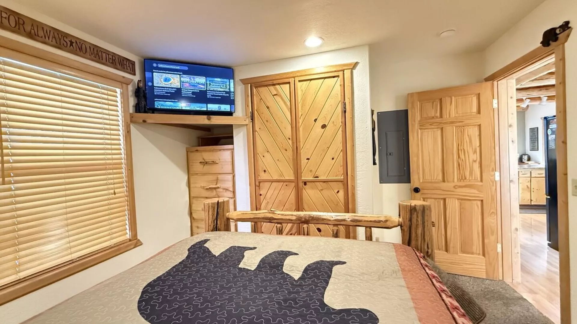 The master bedroom is provided with a closet to store your belongings.