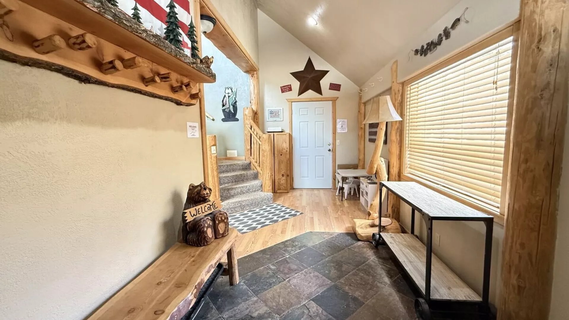 Place your shoes and coats here during your stay.