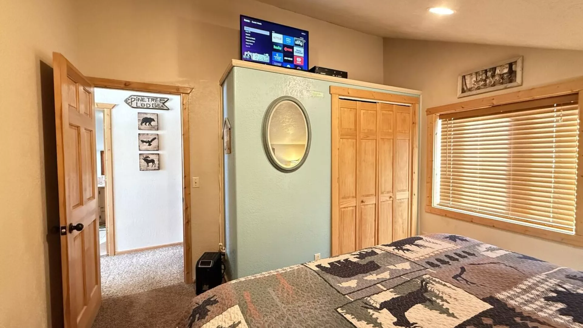 Located within this room is a closet to store your belongings.