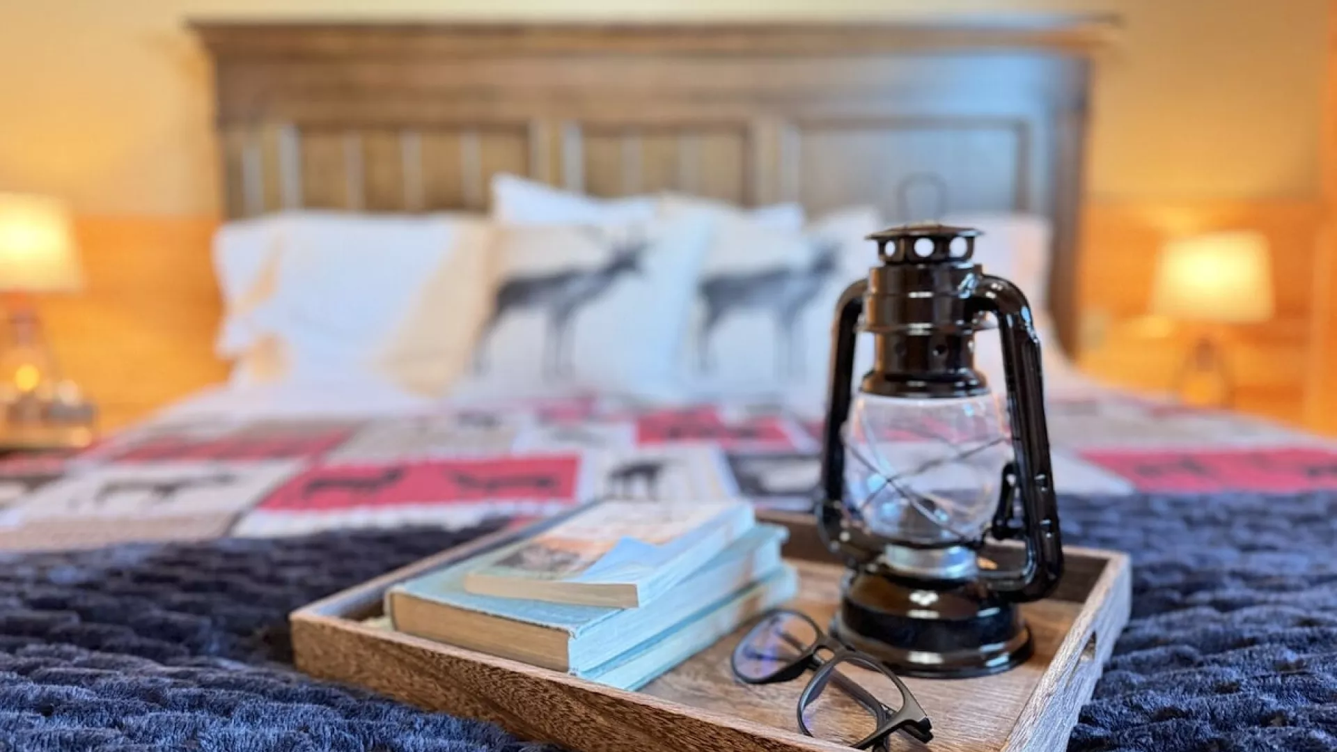 Relax after a long day with a book in the room.