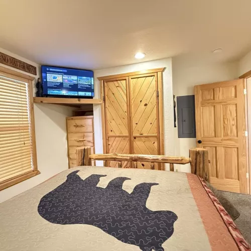 The master bedroom is provided with a closet to store your belongings.