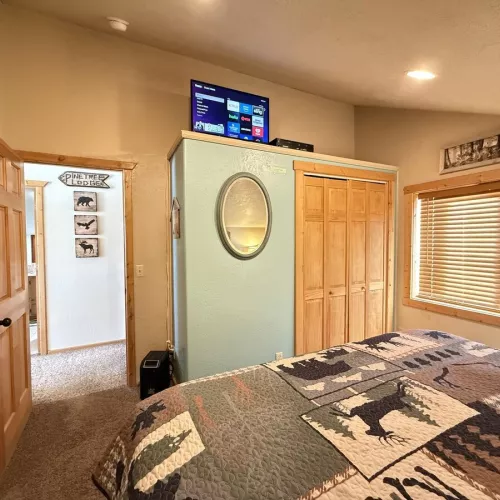 Located within this room is a closet to store your belongings.