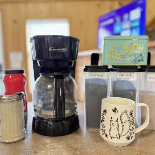 Coffee bar included in the cabin.