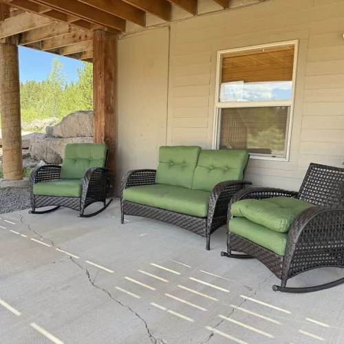 relax on the lower front porch