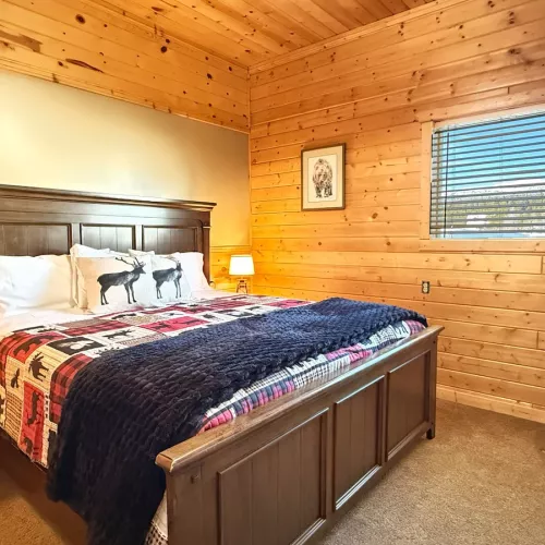 The first bedroom is equipped with a King size bed.
