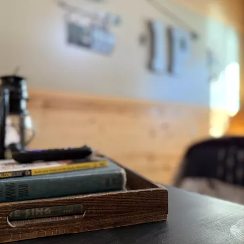Relax and enjoy a good book in this cozy retreat.