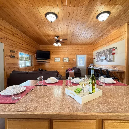 A kitchen in a cabin is the heart of the home—warm, inviting, and filled with rustic charm that makes you want to slow down and savor the moment.