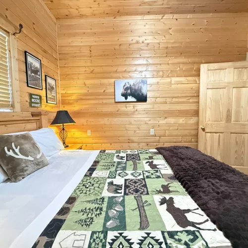 Welcome to the second bedroom with a queen size bed.